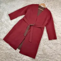 『UNIQLO』ユニクロ (M) ダブルフェイスノーカラーコート