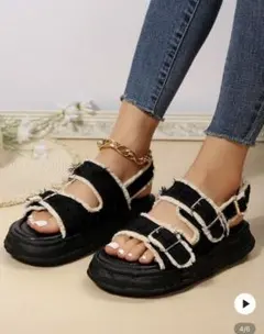 厚底サンダル / フリンジサンダル /バックルサンダル