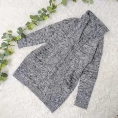 美品❗️【シャイニー SHINY】厚手メンズカーディガン ミックスグレー Ｌ