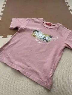ティラノサウルス　恐竜　光るTシャツ　120㎝　BABYDOLL オレンジのサムネイル
