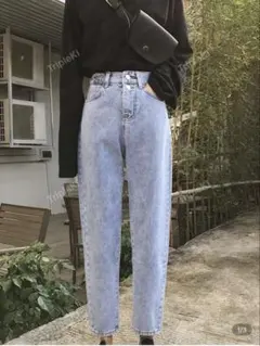 シーイン　ハイウエストデニム　L