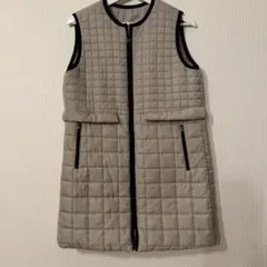 グレージュあったかキルティングダウンベスト
