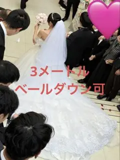 ウエディング ロングヴェール 3m