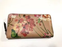 GUCCI グッチ ブルームス 長財布 フラワー 花柄 ラウンドファスナー