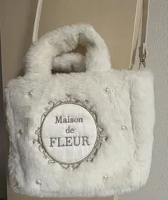 メゾンドフルール ファー2wayトートバッグ Maison de FLEUR