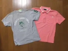 TシャツとCOMME CA ISMのピンクのポロシャツの2枚セット・140