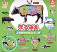 まるみえ アクリルめじるしマスコット 乳牛