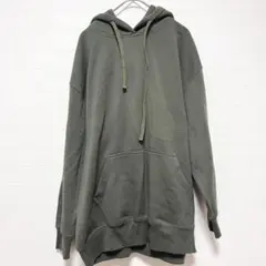 オーバーサイズ 裏起毛 パーカー オリーブ カーキ ビッグシルエット XL