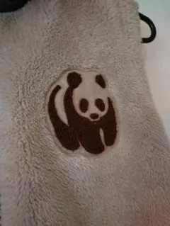 GOODSPEED WWFコラボ ボアベスト パンダ刺繍 ベージュ