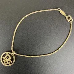 ディオール ブレスレット　トロッター サークルスクエア ロゴプレート　ゴールド