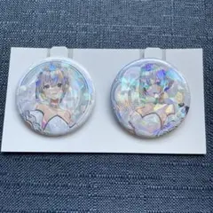 白金ノエル　缶バッジ賞　ホログラムver.