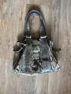 Michael Kors パイソン柄 ハンドバッグ 合成皮革