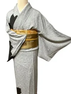 A52美品　作者物　個性的な訪問着　正絹　着物