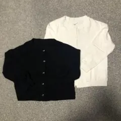 カーディガン 白黒2色セット ユニクロ/GU 120cm