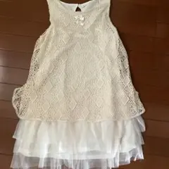 アイボリー ノースリーブ ワンピース