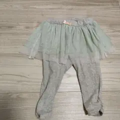 チュチュ付きレギンス グレー・ミント