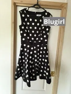 Blugirl ブルーガール ノースリーブ ドット柄 ワンピース　ブルガリア製のサムネイル