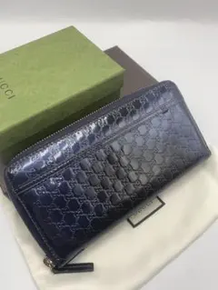 GUCCI グッチ　長財布 ラウンドファスナー　パープル