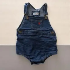 POLO ベビー デニム ロンパース サロペット