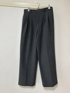 UNIQLO タックワイドパンツ　L グレー　丈標準