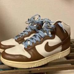 ワ*ン様 Nike ダンク ブラウン ホワイト ハイカット