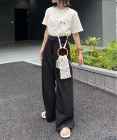 hinari ヘムフック2WAYワイドパンツ　タグ付き