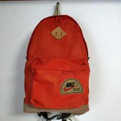 80s OLD NIKE レザーボトム 赤 リュック バックパックのサムネイル
