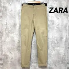美品【ZARA】メンズ チノパン カジュアルパンツ ベージュ S ウエストゴム