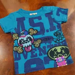グラフィックプリント Tシャツ (深青)　ラブレボリューション　size80のサムネイル