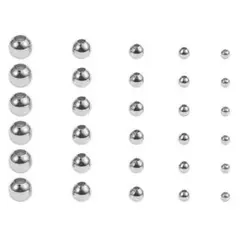 サージカルステンレス製☆メタルビーズ シルバー 【10mm/6mm 10個】
