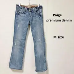 Paige ペイジ　プレミアムデニム　M ブーツカット　ダメージ加工　股上浅めのサムネイル