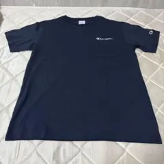 Champion ネイビー Tシャツ XLサイズ 胸ポケット付き