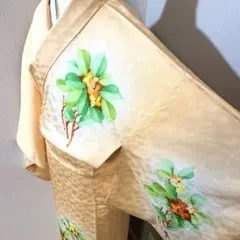 A*l様 A103⭐️正絹　訪問着　付下げ　花柄　逸品　広襟