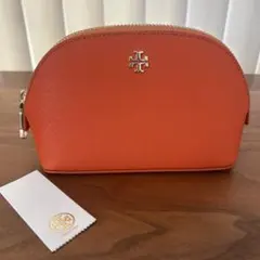 美品　Tory Burch メイクポーチ オレンジのサムネイル