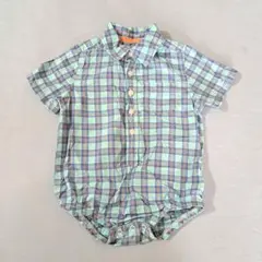 OSHKOSH　オシュコシュ　チェック　オーバーオール　半袖　ロンパース　ベビー