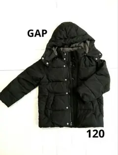 GAP 120 中綿 ジャンパー コート アウター 黒 男の子 ボア S キッズ
