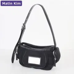 【美品】MATIN KIM ブラックショルダーバッグ
