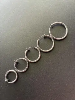 メタルフープイヤリング 5サイズセット