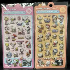 即発送！新作　スヌーピー ぷっくりシール　ぷくぷく　立体　２枚セット