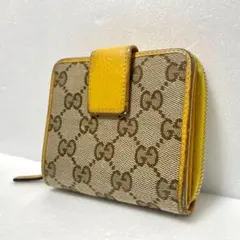 s11 GUCCI グッチ GGキャンバス ブルー 二つ折り財布 - メルカリ