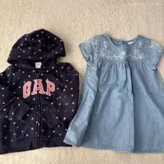 GAP フード付きトレーナー 12-18ヶ月GAP 半袖ワンピース18-24ヶ月