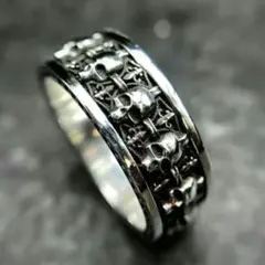 ★メキシカン★スカル★アメリカンヴィンテージシルバーリング❗フリーサイズ★新品★