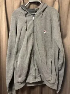 FILA グレー ジップアップ パーカー