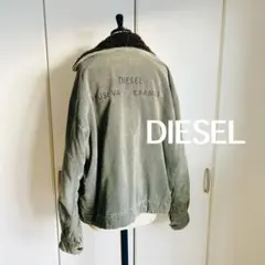 DIESEL ヴィンテージ ボア襟 コーデュロイ フライトジャケット カーキ