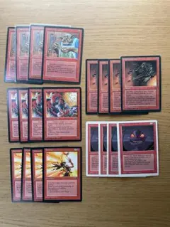 赤の旧枠優良カード20枚まとめ売り（英語）Burnout 他 MTG