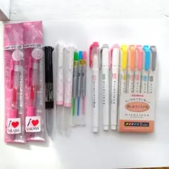文房具セットまとめ売り　マイルドライナー　スタイルフィット　サラサ