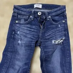 GYDA ダメージスキニーデニム ダークブルー