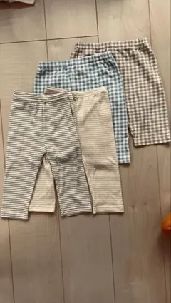 ベビー パンツ4点セット ストライプ チェック