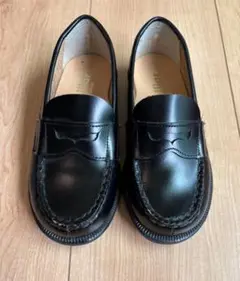 【familiar】黒のローファー キッズシューズ