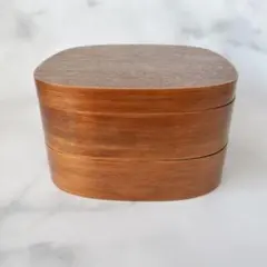 曲げわっぱ 二段重箱 木製 弁当箱 お重 漆塗り 国内仕上げ